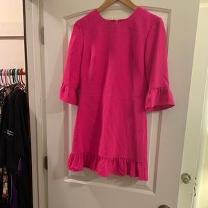 3/4 sleeve beautiful satin dress